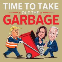 Funny Trump 2025 Time To Take Out Garbage Harris Biden Long Sleeve Shirt