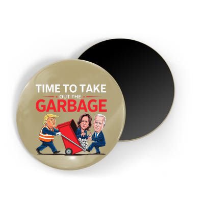 Funny Trump 2025 Time To Take Out Garbage Harris Biden Magnet
