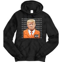 Funny Trump 2024 Prisoner Fake Mugshot Tie Dye Hoodie