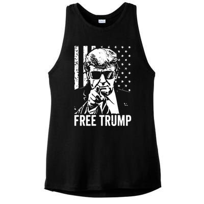 Free Trump 2024 Ladies PosiCharge Tri-Blend Wicking Tank