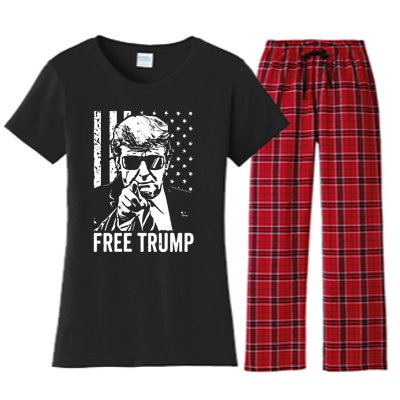 Free Trump 2024 Women's Flannel Pajama Set