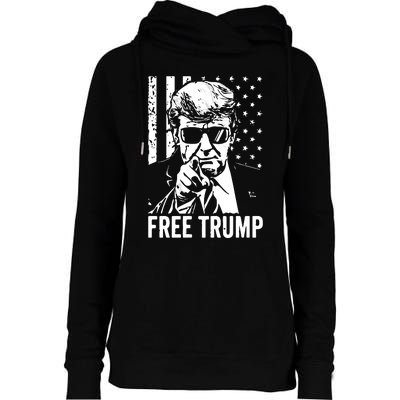 Free Trump 2024 Womens Funnel Neck Pullover Hood