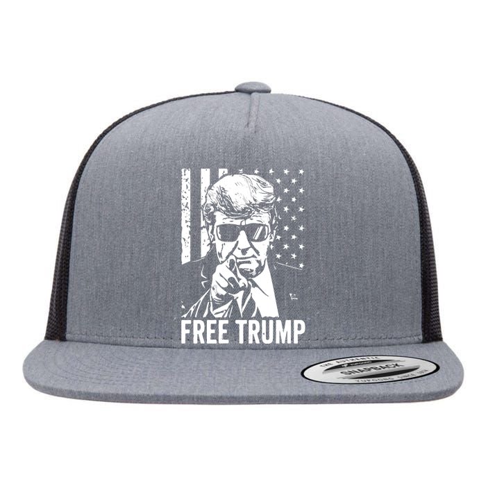 Free Trump 2024 Flat Bill Trucker Hat