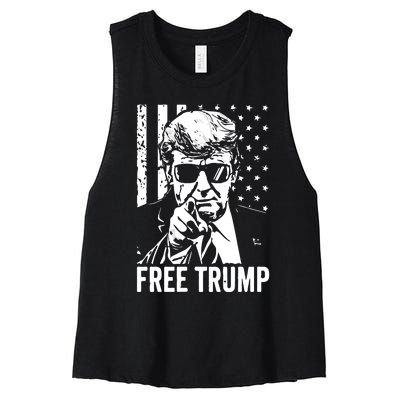 Free Trump 2024 Women's Racerback Cropped Tank