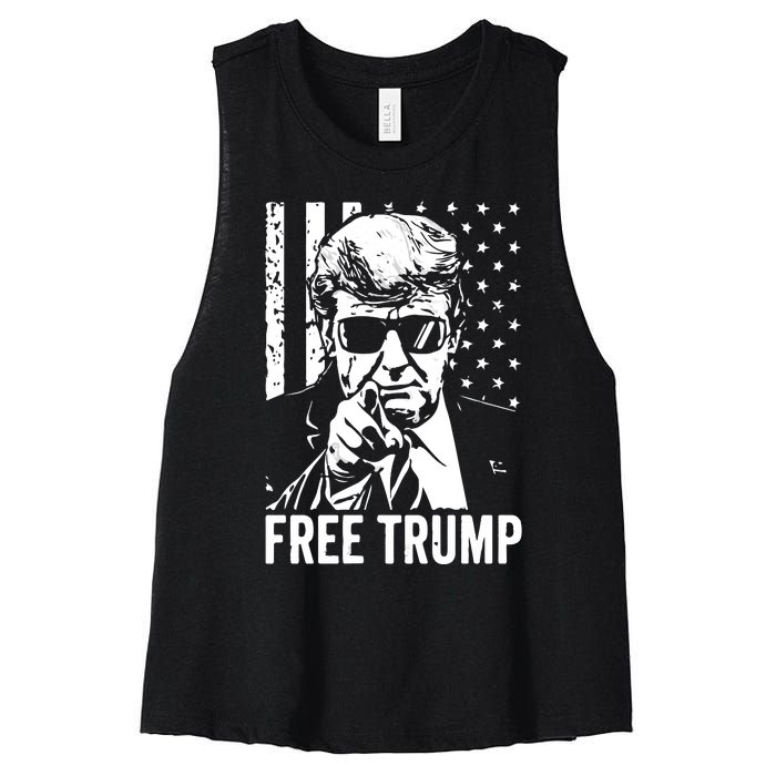 Free Trump 2024 Women's Racerback Cropped Tank