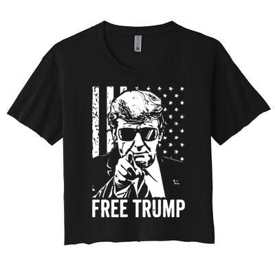 Free Trump 2024 Women's Crop Top Tee