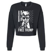 Free Trump 2024 Cropped Pullover Crew