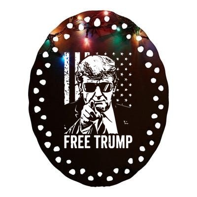 Free Trump 2024 Ceramic Oval Ornament