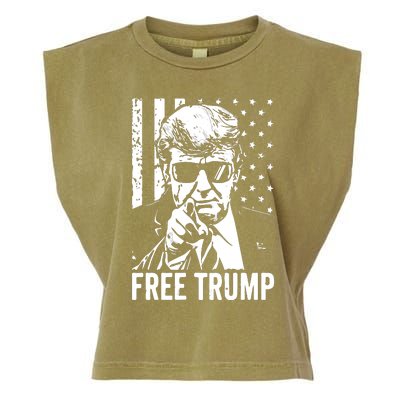 Free Trump 2024 Garment-Dyed Women's Muscle Tee