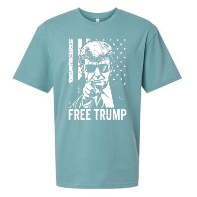 Free Trump 2024 Sueded Cloud Jersey T-Shirt