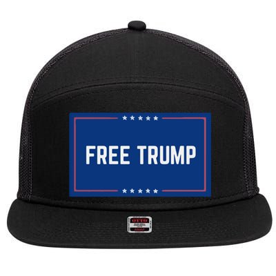 Free Trump 2024, Take America 7 Panel Mesh Trucker Snapback Hat