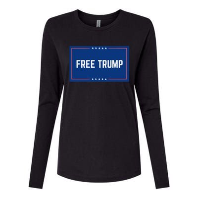 Free Trump 2024, Take America Womens Cotton Relaxed Long Sleeve T-Shirt