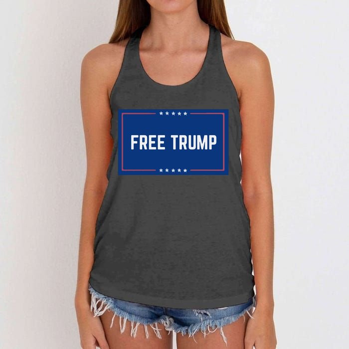 Free Trump 2024, Take America Women's Knotted Racerback Tank