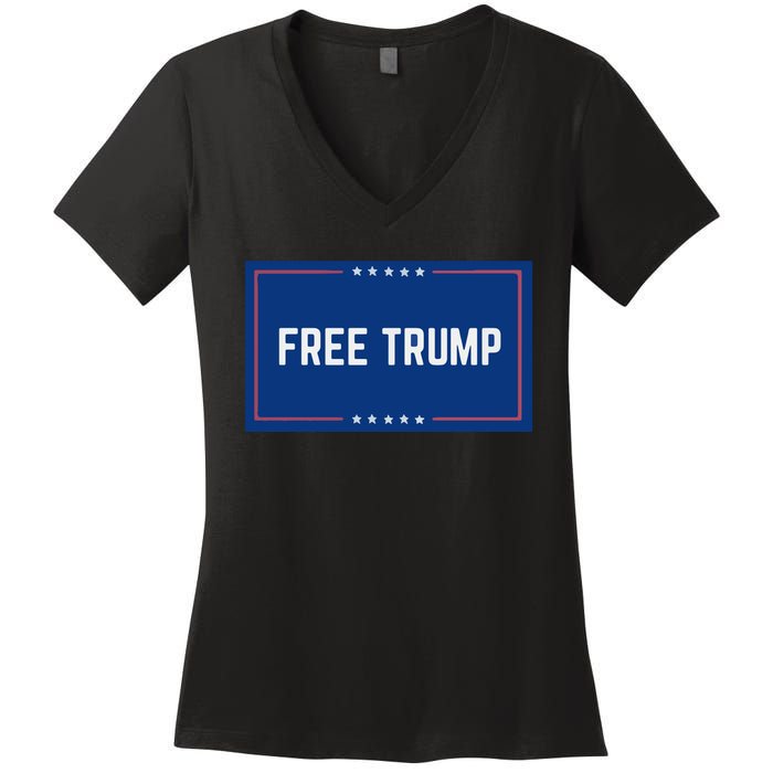 Free Trump 2024, Take America Women's V-Neck T-Shirt