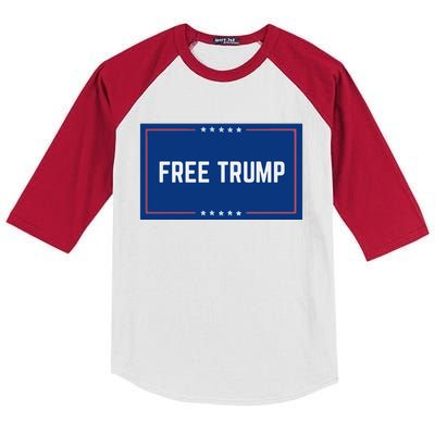 Free Trump 2024, Take America Kids Colorblock Raglan Jersey