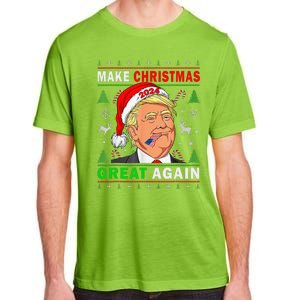 Funny Trump 2024 Make Christmas Great Again Ugly Adult ChromaSoft Performance T-Shirt