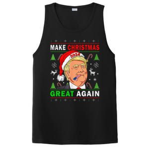 Funny Trump 2024 Make Christmas Great Again Ugly PosiCharge Competitor Tank