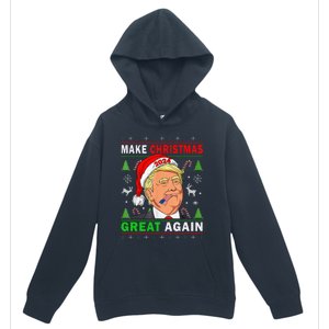 Funny Trump 2024 Make Christmas Great Again Ugly Urban Pullover Hoodie