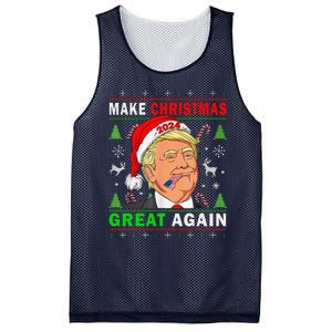 Funny Trump 2024 Make Christmas Great Again Ugly Mesh Reversible Basketball Jersey Tank