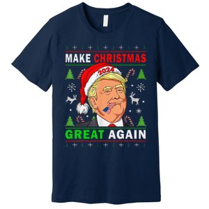 Funny Trump 2024 Make Christmas Great Again Ugly Premium T-Shirt