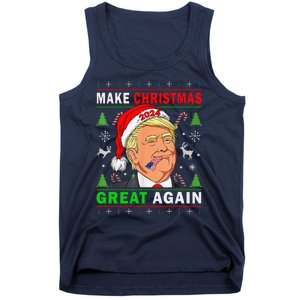 Funny Trump 2024 Make Christmas Great Again Ugly Tank Top