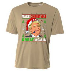 Funny Trump 2024 Make Christmas Great Again Ugly Cooling Performance Crew T-Shirt