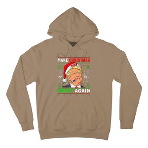 Funny Trump 2024 Make Christmas Great Again Ugly Hoodie