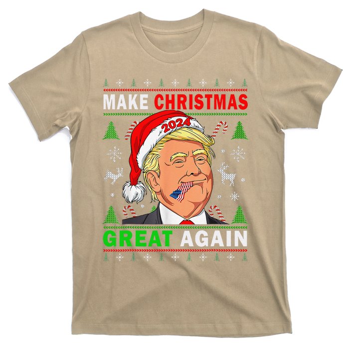 Funny Trump 2024 Make Christmas Great Again Ugly T-Shirt