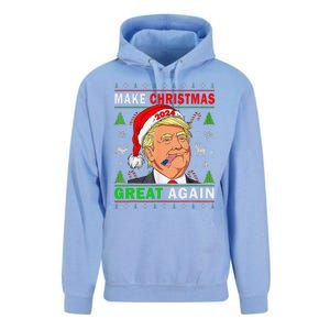 Funny Trump 2024 Make Christmas Great Again Ugly Unisex Surf Hoodie