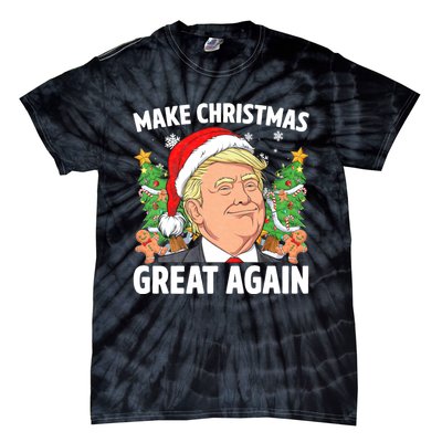 Funny Trump 2024 Make Christmas Great Again Tie-Dye T-Shirt