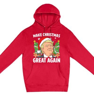 Funny Trump 2024 Make Christmas Great Again Premium Pullover Hoodie