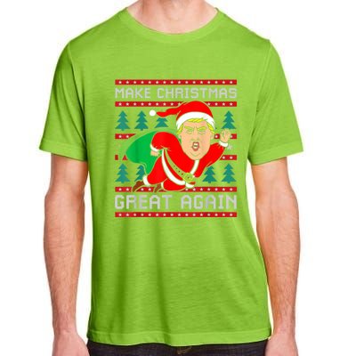 Funny Trump 2024 Make Christmas Great Again Ugly Sweater Cute Gift Adult ChromaSoft Performance T-Shirt