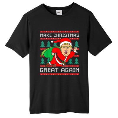 Funny Trump 2024 Make Christmas Great Again Ugly Sweater Cute Gift Tall Fusion ChromaSoft Performance T-Shirt