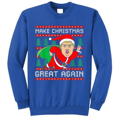 Funny Trump 2024 Make Christmas Great Again Ugly Sweater Cute Gift Sweatshirt