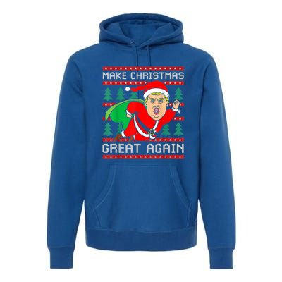 Funny Trump 2024 Make Christmas Great Again Ugly Sweater Cute Gift Premium Hoodie