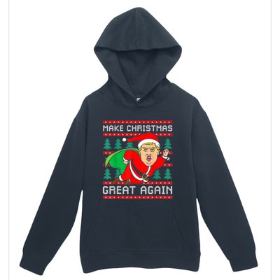 Funny Trump 2024 Make Christmas Great Again Ugly Sweater Cute Gift Urban Pullover Hoodie