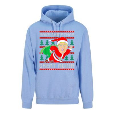 Funny Trump 2024 Make Christmas Great Again Ugly Sweater Cute Gift Unisex Surf Hoodie