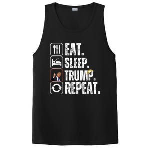 Funny Trump 2024 Take America Back American Flag PosiCharge Competitor Tank