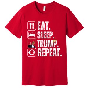 Funny Trump 2024 Take America Back American Flag Premium T-Shirt