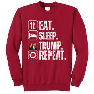 Funny Trump 2024 Take America Back American Flag Tall Sweatshirt