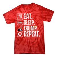 Funny Trump 2024 Take America Back American Flag Tie-Dye T-Shirt