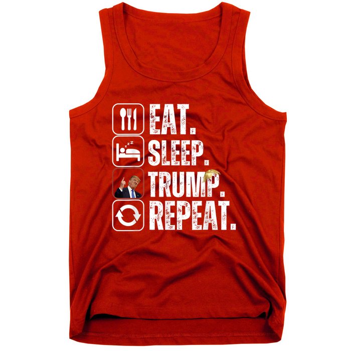 Funny Trump 2024 Take America Back American Flag Tank Top