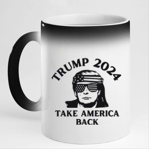 Funny Trump 2024 Take America Back Sunglasses 11oz Black Color Changing Mug