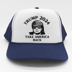 Funny Trump 2024 Take America Back Sunglasses Trucker Hat