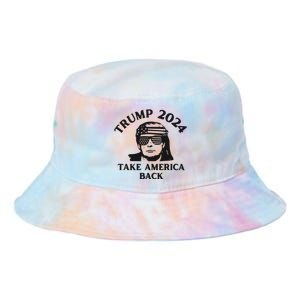 Funny Trump 2024 Take America Back Sunglasses Tie Dye Newport Bucket Hat