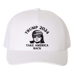 Funny Trump 2024 Take America Back Sunglasses Yupoong Adult 5-Panel Trucker Hat