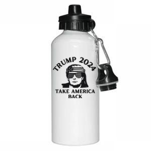 Funny Trump 2024 Take America Back Sunglasses Aluminum Water Bottle