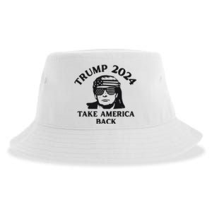 Funny Trump 2024 Take America Back Sunglasses Sustainable Bucket Hat