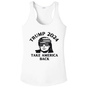 Funny Trump 2024 Take America Back Sunglasses Ladies PosiCharge Competitor Racerback Tank