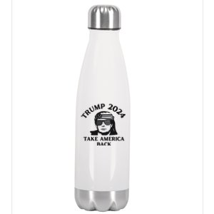 Funny Trump 2024 Take America Back Sunglasses Stainless Steel Insulated Water Bottle